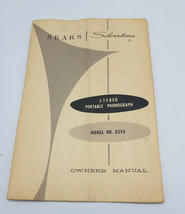 Vintage Sears Silvertone Stereo Portatile Phonograph Modello 6274 Owners Manual - £16.06 GBP