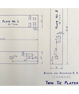 1948 Railroad Bangor Aroostook Twin Tie Plate Standard Blueprint F10a DW... - $118.17 CAD