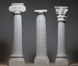 Set 3 Columns Pillars Ionic Doric Corinthian Order Architecture Decor Sc... - $93.41