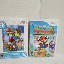 Super Paper Marioand tennis lot of 2  Nintendo Wii Tested E for Everyone - £27.39 GBP
