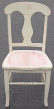 Vintage Solid Wood Side Chair – Vgc – Great Whitewash Color – Solid And Sturdy - £92.78 GBP