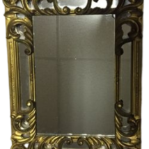 Artissimo Mirror Gold Leaf Design Frame Rococo Style Italian Vintage Decor - £157.66 GBP