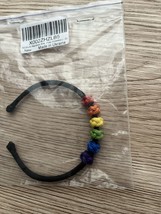 TECEUM Paracord Bracelet Rainbow Unisex 550 Parachute Rope Colorful Pride NEW - £9.73 GBP