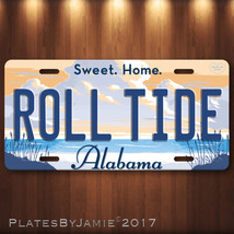 Alabama Crimson Tide License Plate Tag Aluminum Metal Roll Tide New - $19.67