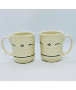 Set/2 Longaberger Woven Traditions Green Pottery Heritage Coffee Cup Mug... - £13.30 GBP