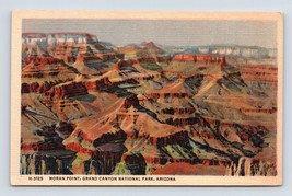 View From Moran Point Grand Canyon Arizona AZ UNP Fred Harvey Linen Postcard E15 - £2.08 GBP
