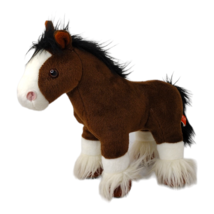 Wild Republic Clydesdale Horse Plush Brown & White 12' Stuffed Animal 2019 - £10.12 GBP