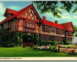 CW Post Memorial Club House Battle Creek Michigan MI UNP Linen Postcard F14 - £3.07 GBP