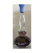 Vintage Avon Blue Lotus Glass Bottle w/ Blue Cap Pretty Display Or To Re... - $18.38 CAD