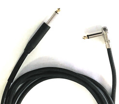 20ft 1/4&quot; Right Angle HD Audio Instrument Cable Guitar Bass Amp Cord Wire VWLTW - £13.74 GBP