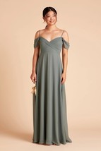 Birdy Grey SPENCE CONVERTIBLE DRESS CHIFFON SEA GLASS Large NWOT Bridesmaid - $671.54 MXN