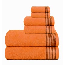 100% Cotton Ultra Soft 6 Pack Towel Set, Contains 2 Bath Towels 28X55 Inchs, 2 H - £29.56 GBP