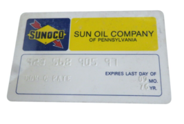 Vintage SUNOCO Sun Oil Company Credit Card Exp 1976 - $17.32