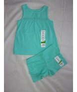 Jumping Beans Girls Turquoise Sleeveless Two Piece Shorts Outfit 18 MO N... - £8.61 GBP