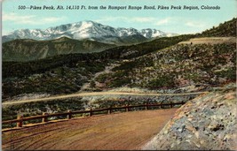 Pikes Peak From Rampart Range Road Pikes Peak Colorado Postcard - £7.86 GBP