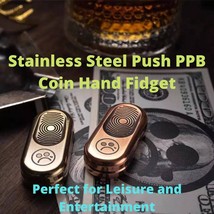 Metal Push Brand PPB Coin  |EDC Slider Spinner Push Pop |Metal Push Pop for Gift - £109.63 GBP+