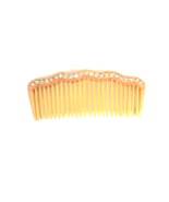 Vintage Goody Rhinestone Hair Comb Signed Pale Pink - $475.17 MXN