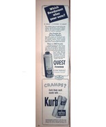 Quest Powder &amp; Kotex Small Magazine Advertising Print Ad Art 1940s - $5.47 CAD
