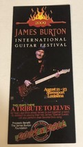 2009 James Burton International Guitar Festival Brochure Elvis Presley BR15 - £6.99 GBP