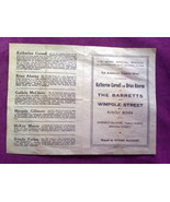 Old theatre document The Barretts of Wimpole Street Katharine Cornell Ma... - £117.58 GBP