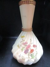 Antique Royal Worcester England vase swirl floral 11&quot; - £155.69 GBP