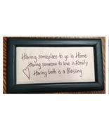 Wall Plaque Home Family Blessing Wood Frame 10&quot; x 6.5&quot; - £7.82 GBP