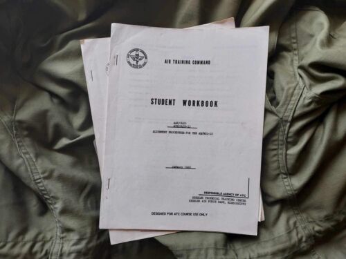 Vtg 1960s Viet-Nam US ATC Air Force Technical Student Workbook & Study Guide  - $24.19