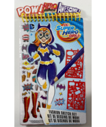 DC Super Hero Girls Fashion Design Sketch Set with Stickers, Stencils NEW - £8.61 GBP