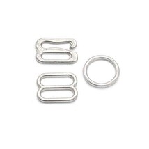 Fujiyuan 5 Sets 10mm 3/8&quot; Metal Bra Strap Adjustment Sliders Hook O Ring Lingeri - £4.51 GBP