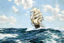 Art Giclee Print Clipper Sailing Ship Sea Oil painting HD Printed on Canvas - £7.62 GBP+