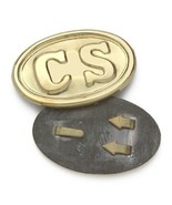 Solid Brass  Civil War Confederate States Enlisted Soldier Belt Buckle - $460.86 MXN