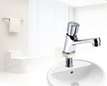 Faucet, Single Handle Metering Faucet Public Ktchen Bathroom Chrome Plat... - £26.19 GBP