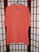 Claiborne Pima Cotton Polo Shirt XL Peach SS 2 Button - £8.55 GBP