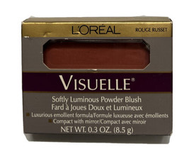 L&#39;OREAL Visuelle Softly Luminous Powder Blush ROUGE RUSSET NEW In Origin... - £12.58 GBP