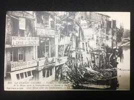 Antique WW1 Very Rare Postcard Paris River Meuse After Bombing - Histori... - £14.48 GBP