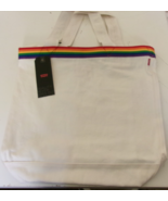 Levi&#39;s® beige Canvas Tote bag New With tags with Levi® tag and Rainbow trim - $526.49 MXN