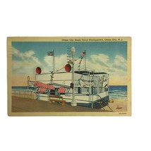 Vintage 1940 Ocean City Beach Patrol Headquarters Postcard New Jersey Linen - £7.55 GBP