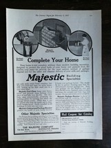 Vintage 1917 Majestic Building Specialties Full Page Original Ad 222 - £5.44 GBP