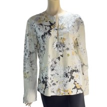 JUST CAVALLI Womens Top Multi Floral Cotton Shirt Long Sleeve Button Tab... - £49.77 GBP