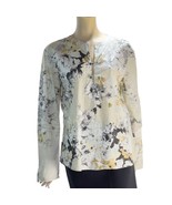 JUST CAVALLI Womens Top Multi Floral Cotton Shirt Long Sleeve Button Tab... - £49.43 GBP