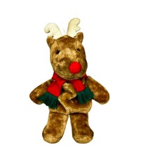 Red Nose Reindeer Christmas Stocking Card Holder 3D 19 Inch Fairview VTG 1988 - £19.14 GBP