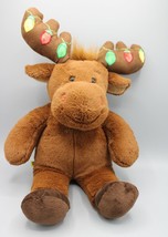 Build-A-Bear 19&quot; Christmas Hal Moose Reindeer Lights on Antlers Plush St... - £13.15 GBP