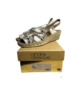 ANDRE ASSOUS Snakeskin Print Espadrilles Wedge Sandals Women’s Size 10 New - $67.40 CAD