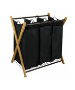 Oceanstar X-Frame Bamboo 3-Bag Laundry Sorter - $125.00