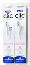 2 Pack Of 2 Oral B Clic Replacement Brush Heads Sensitive Clean - £20.74 GBP