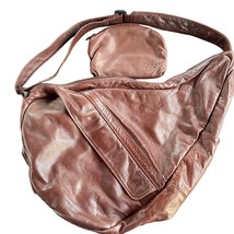 AmeriBag USA Healthy Back Bag Vintage Brown Leather Crossbody Backpack XL Pouch - £117.91 GBP