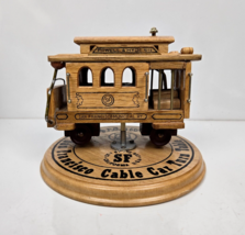 Wood San Francisco Cable Car Music Box Turn Table Trolley I Left My Heart In SF - £17.62 GBP
