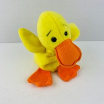 Ty Beanie Baby Quackers The Yellow Duck Orange Feet 1993 - $6.88