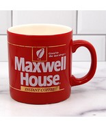 1980&#39;s Instant Maxwell House Coffee Cup Mug 12 oz 341ml Red Made In England - £14.94 GBP