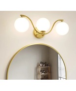 BRAND NEW Mercer41 Reshmi Gold Seel Wavy Dimmable Vanity Light - $95.78 CAD